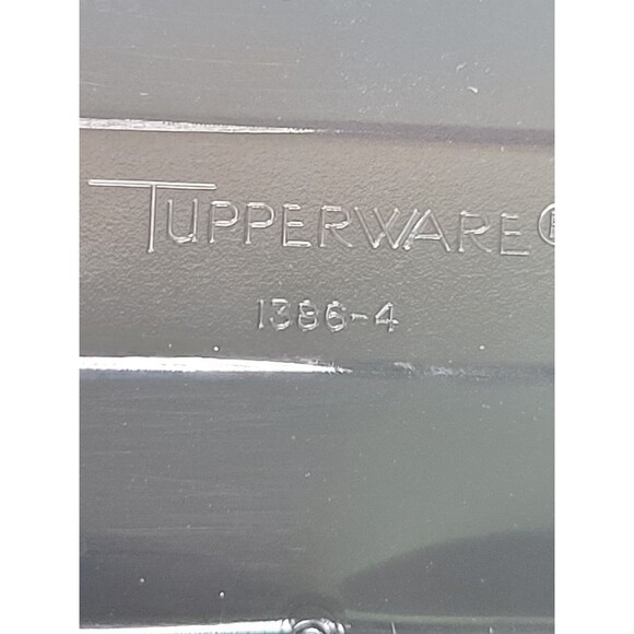 Complete Vintage Tupperware 1385 Smoke Black 7 PC Get Together Buffet Tray - Picture 11 of 12